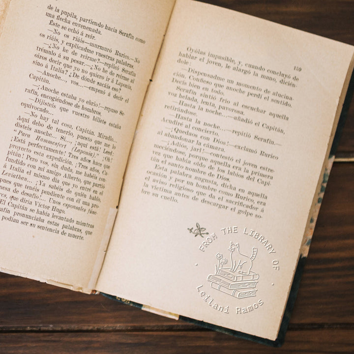 Book embossing stamp