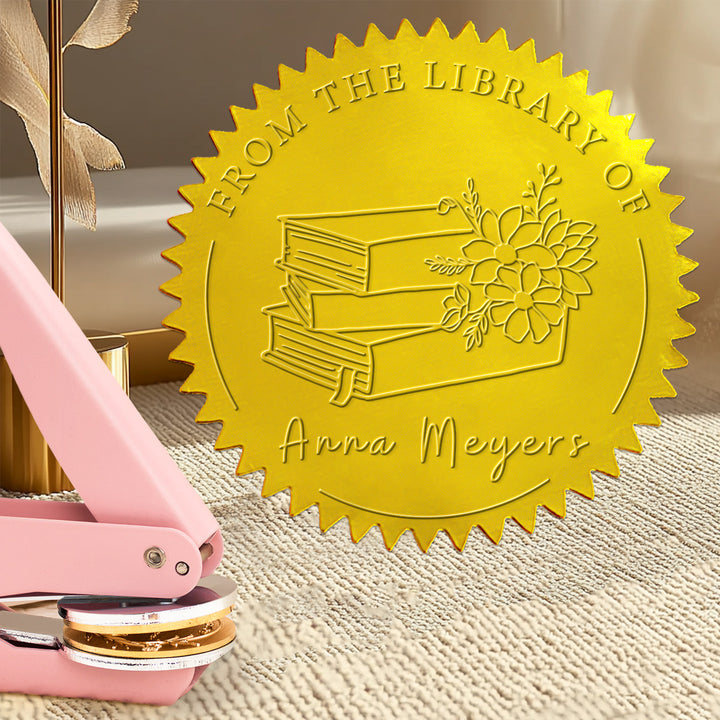 Design SN-10, Personalized Book Embosser, Custom Embosser, Bookish Gift