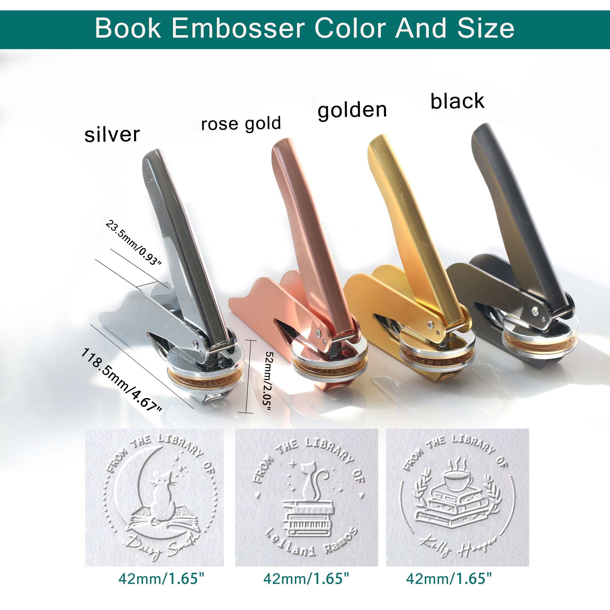 Book Embosser Color And Size
