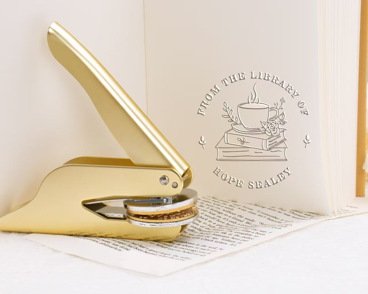 Book embossing stamp in 2025