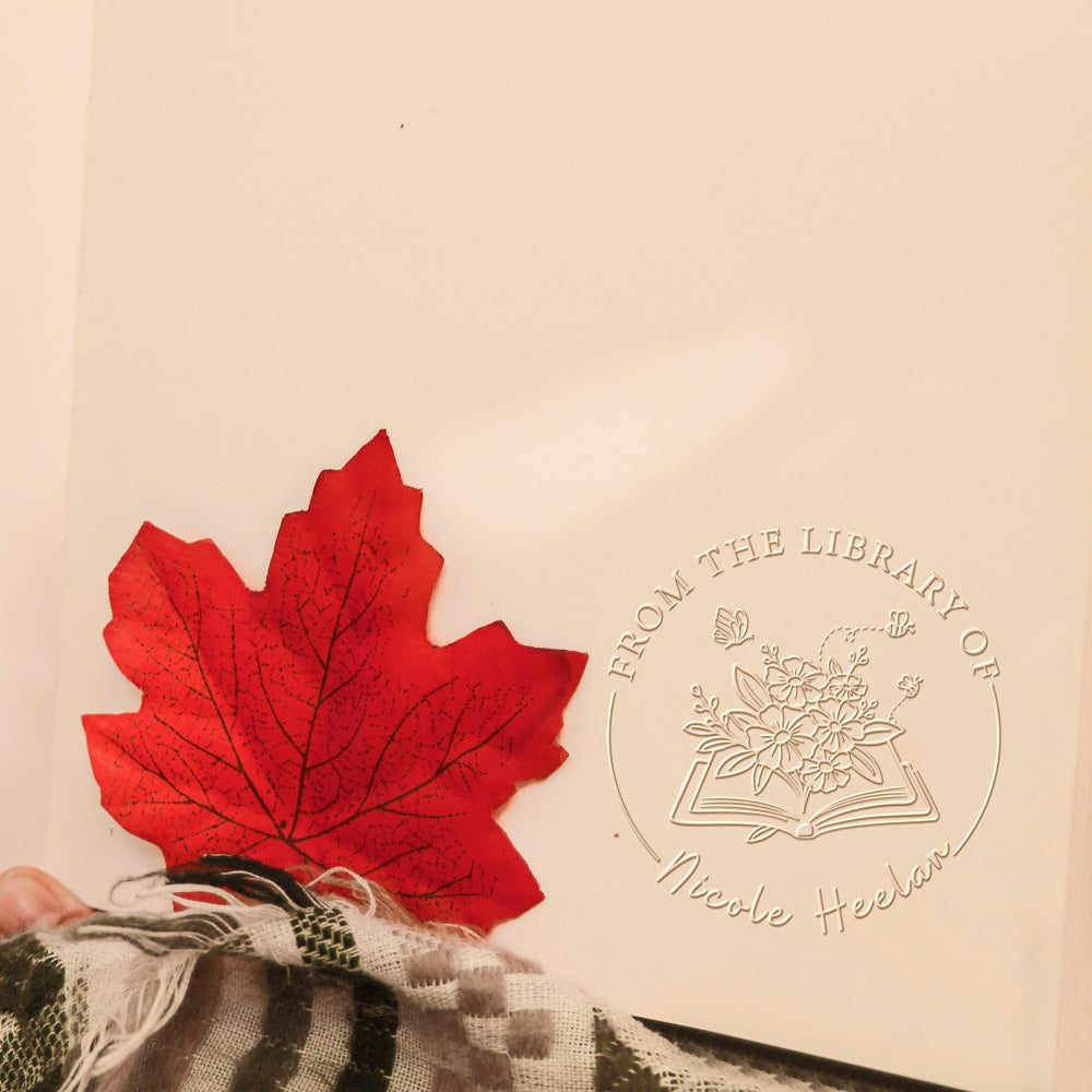 Book embossing stamp