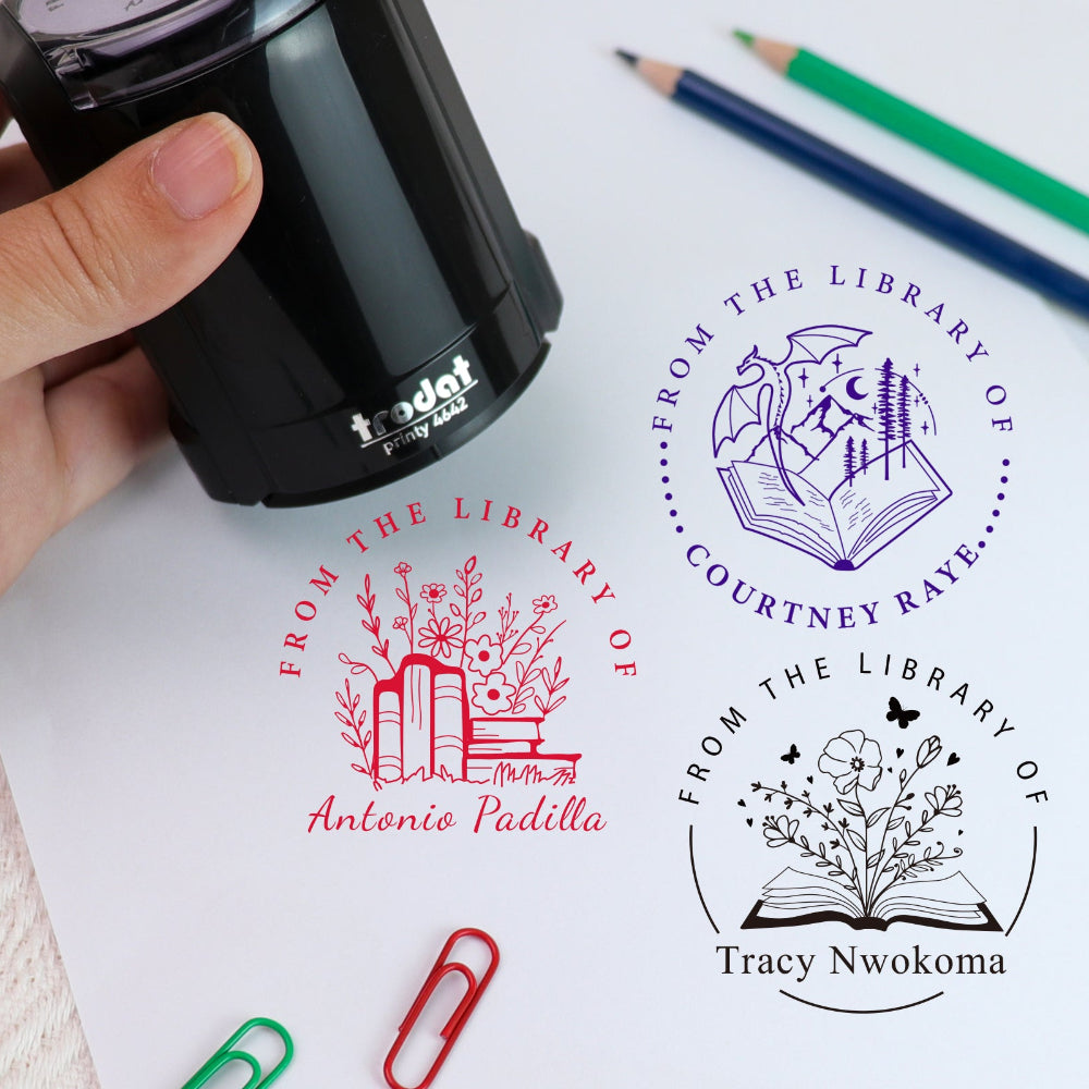 personalised book stamp