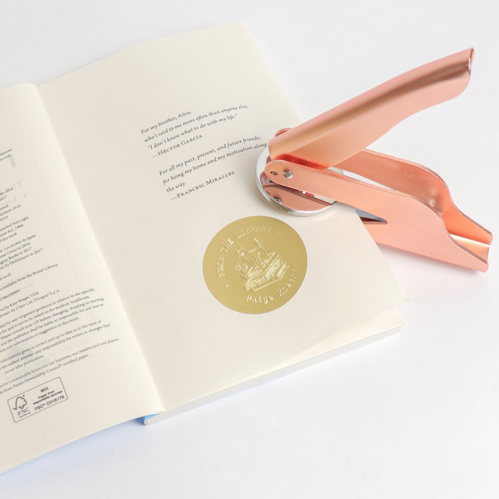 Monogram Book Stamp Embosser