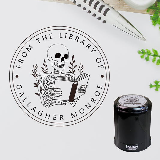 Design L22, Personalized From the Library Of Self-Inking Stamp, Perfect Bookplate Gift