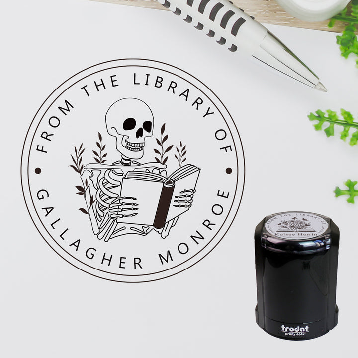 Design L22, Personalized From the Library Of Self-Inking Stamp, Perfect Bookplate Gift