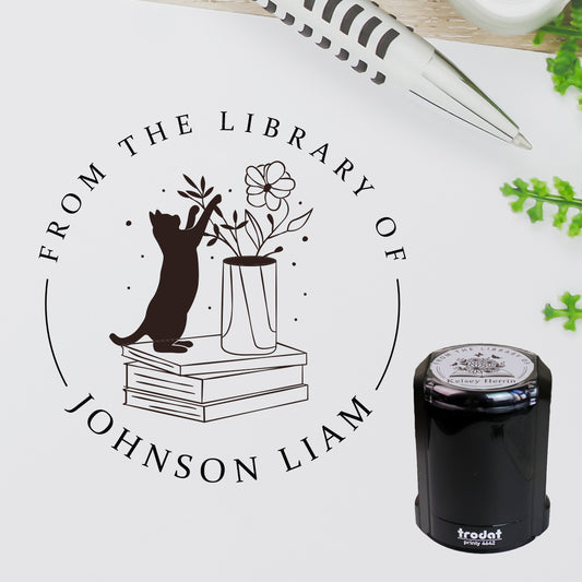 Design S17, Custom “From the Library Of” Stamp, Self-Inking Bookplate