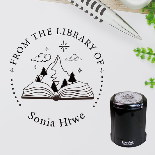 Design S2, Self-Inking “From the Library Of” Stamp, A Book Lover’s Essential