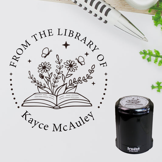 Design S3, Self-Inking Stamp, Personalized for Book Lovers