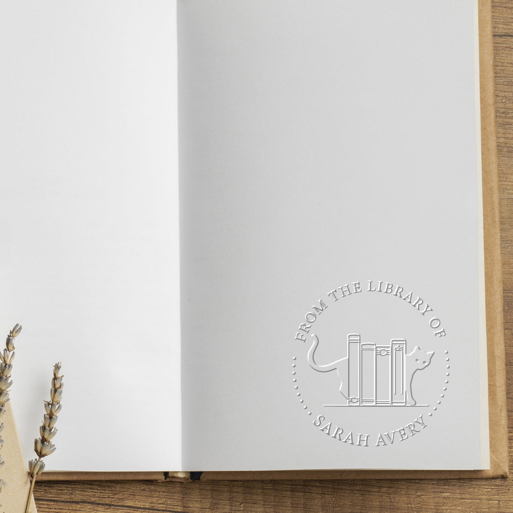 Book embossing stamp